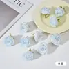 4cm Flor de Rosa Mini Simulada Cabeza de Flor Tocado de Flor Corona de Flores Pasador Decoración de Flores Accesorios Materiales Hechos a Mano DIY Flores Artificiales