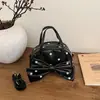 Bolsa Concha com Laço de Bolinhas Fresca e Doce, Design de Nicho, Bolsa de Mão Transversal, Bolsa Leve para Meninas para Saídas Diárias