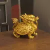 Nuevo Adorno de Tortuga Dragón del Milenio Color Dorado Arena para Decoración del Hogar, Decoración de Escritorio de Tortuga Dragón Propicia, Regalo de Inauguración