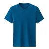 Nueva Camiseta de Manga Corta tipo Waffle para Hombre, Casual de Verano Color Sólido Cuello Redondo Holgada de Punto Hombro Derecho Manga Media Top para Hombre