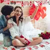 Adornos de Madera para el Día de San Valentín Forma de Corazón Enanos Huecos Adornos Felices de San Valentín Decoración para Árbol de Primavera