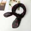 Bufanda de Chifón Estampada de Lunares Cuadrados Pequeños 70, Bufanda de Seda Clara y Oscura de Lunares Clásicos para Mujer de Primavera y Otoño, Bufanda al por Mayor
