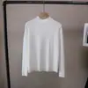 [Bizheng] Novo Outono e Inverno 2025 Estilo Coreano Gola Alta Meia Simples Efeito Emagrecedor Versátil Malha Macia Aveludada Camisa Básica para Mulheres 5214
