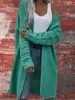 Cardigan Largo Talla Extra Color Sólido Moda Europea y Americana para Mujer Suéter de Punto Abrigo para Mujer Otoño e Invierno 2026 Transfronterizo Amazon