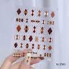 Otoño e Invierno Caramelo Cuadros de Diamantes Pegatina para Uñas Fina Resistente Marrón Cuadros de Diamantes Bronceado Pegatina Adhesiva para Uñas Francesas