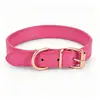 Coleira para gato de estimação feita de couro PU, à prova d'água, resistente ao desgaste, anti-perda, coleira para cães de pequeno e médio porte, suprimentos para animais de estimação transfronteiriços