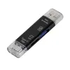 Lector de Tarjetas USB 2.0 Tipo Teléfono Android Micro- Computadora Lector de Tarjetas Multifunción OTG 2.0 TF/ Disco U