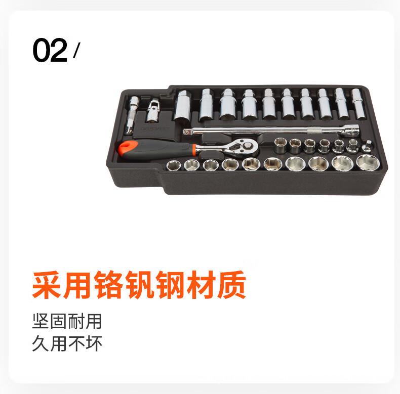 钢盾31件套套筒棘轮扳手组套