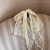 Presilha de Cabelo com Laço de Renda Estilo Francês Presilha de Disco para Meio Rabo Cabelo Traseiro Acessórios de Cabelo Ponda Clip Elegante