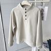 Sudadera de Terciopelo Austríaco de Cuello Alto de Diseño Nicho para Mujer Otoño e Invierno 2025 Top Chaqueta de Terciopelo Felpa Coreano para Mujer