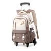 Mochila con Ruedas para Niños de 3º a 6º Grado de Primaria, Mochila para Estudiante de Escuela Primaria con Ruedas, Maleta Mochila con Ruedas para Estudiante de Secundaria Femenina, Gran Capacidad