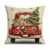 Fronhas com tema de Natal mais vendidas internacionalmente: Árvore de Natal, floco de neve, caminhão e designs fofos de desenho animado para almofadas e travesseiros de sala.