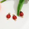 Moda Transfronteiriça joaninha dupla pendente orquídea dupla pendente DIY acessórios de joias pulseira colar acessórios de liga