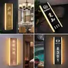 Señales Luminosas Creativas de Acero Inoxidable para Puertas de Habitaciones Privadas de Hotel, Spa, Comedor, Salas de Juegos e Identificación de Casas de Huéspedes