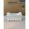 Mesa de chá pequena estilo Zen base de castiçal de pedra incensário frente de túmulo ao ar livre para queimar incenso Mármore Branco Pedra Verde Ornamento Retangular