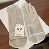 Guantes de Protección Solar para Conducir para Mujer, Protección Uv de Verano, Antideslizantes, Estilo Delgado para Montar Bicicletas Eléctricas, Parasol, Seda de Hielo, Transpirables, Sin Dedos