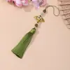 Abanico de Panda de 8 cm con Borlas, Accesorio para Ropa Hanfu, Adorno Colgante para Coche, Decoración de Cintura de Cheongsam, Marcador de Libros, Colgante de Abanico Plegable