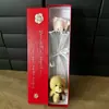 Caja de Regalo Oso Flor de Lámina Dorada Caja de Regalo Flor de Jabón Rosa Individual Día del Maestro Festividad Regalo de Cumpleaños para Niñas