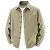 2026 Nueva Chaqueta Camisa de Trabajo de Otoño, Calidad de Algodón Puro, Duradera y Resistente a las Arrugas, Color Sólido, Ropa para Hombre Versátil y Moderna