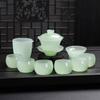 Copa Maestra de Vidrio de Jade Blanco Copa Individual Taza de Té Personal Juego de Té Kung Fu Taza de Té para el Hogar Venta al por Mayor