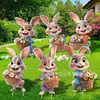 2027 El letrero exterior de Pascua más vendido de Amazon con conejo y huevos Letrero de jardín Feliz Pascua