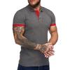 Polo informal ajustado de manga corta para hombre, diseño básico, camiseta clásica de manga corta, ropa de comercio exterior para hombre