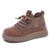Zapatos Nuevos de Invierno para Mujer, Botas de Terciopelo Engrosadas para Mujer, Botas de Nieve Cálidas, Zapatos para Madre, Cómodos, Antideslizantes, Suelas Gruesas, No Cansan los Pies