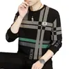 Sudadera clásica de otoño para hombre, elegante y única, con retazos y cuello redondo, camiseta casual de moda, impresa, corte holgado, cómoda, con cuello redondo