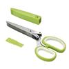 Tijeras para Cebolleta de Cocina, Tijeras de Verdura de Cinco Capas de Acero Inoxidable Multiusos para el Hogar, Cortador de Algas Marinas con Cubierta, Tijeras para Hierbas