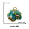 Estilo Pintura al Óleo Artística DIY Accesorios Colgantes para Collar Pulsera Colgante Marco de Fotos Tulipán Colorido Flor Colgante Adorno Colgante
