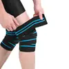 Suministrado directamente por el fabricante, rodilleras deportivas y de fitness para hombre, vendajes elásticos para sentadillas, vendas para las piernas de powerlifting para proteger las rodillas