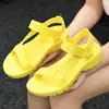 Sandalias calzado de mujer moda hebilla mágica talla 36-41 coreanas estudiantes casuales zapatos planos 8 colores