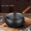 Olla de hierro forjado antigua transfronteriza hecha a mano, sartén antiadherente saludable para el hogar, wok, olla de leche, olla de hierro pequeña