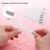 Lixa de Unha Redonda Reta Novo Estilo Atacado, Tira de Lixa Dupla Face para Modelagem de Unhas, Lixa de Unha de Madeira