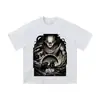 Roupas Masculinas Transfronteiriças Camiseta com Estampa de Anime Japonês Oversize Street Loose Algodão Manga Curta Masculina e Feminina