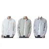 Camisa Masculina de Manga Longa Outono Simples Casual Versátil Camisa de Botão Nostálgica Retro Novo Estilo Chinês Cor Sólida Camisa Estilo República da China