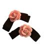 Primavera Nova doce suave camélia flor arco hairpin Chanel estilo voltar cabeça clipe acessórios de cabelo cocar para mulheres