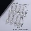 Pendientes de Moissanita Más Vendidos Transfronterizos Pendientes de Plata S925 Corte Esmeralda con Moissanita de Alta Gama Venta al por Mayor de Fábrica