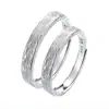 Anillo de Pareja Marca del Año de Plata de Ley S999 Par Sólido de Anillos de Pareja Diseño de Nicho Regalo de Cumpleaños para Novia