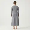 En Stock Suministro Directo desde Fábrica Origen Vestido Talla Grande Seda de Leche Jalaibya Vestido Largo Holgado Comercio Exterior Ropa de Mujer Transfronterizo