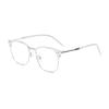Gafas Europeas y Americanas de Media Montura para Miopía Sin Graduación con Montura de Ceja, Monturas de Gafas Elegantes e Intelectuales para Hombre, Monturas Cuadradas para Estudiante, Estilo Ins