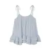Ropa Casual de Verano Transfronteriza Europea y Americana para Mujer Camisa Rayada Simple con Volantes y Lazos