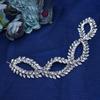 Adorno de cabeça de noiva europeu e americano feito à mão com strass, faixa de cabelo em forma de S cruzada com tiara de diamante, acessórios de cabelo de casamento atacado DZ006