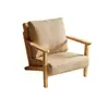 Sillón Individual, Mesa y Sillas Pequeñas para Balcón de Sala de Estar, Silla para Dormitorio de Hotel y Casa de Huéspedes, Estilo Madera Natural