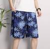 Pantalones de pijama de algodón y seda para hombre, verano, finos, talla grande, shorts holgados, casual, transpirables, pantalones florales, ropa exterior, pantalones de playa de cinco puntas