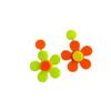 Pendientes de Flor de Cinco Pétalos de Doble Capa de Acrílico, Pendientes de Flor Grandes, Pendientes de Girasol Exagerados de Moda Personalizados para Mujer