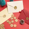 Etiquetas con Sello de Cera para Sellado para Sobres, Tarjetas Postales, Bolsas de Documentos, Series de Navidad, Halloween y Pascua