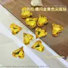 Decoraciones de Uñas de Arte de Uñas Doradas Amarillas de Lujo con Parte Trasera Puntiaguda, Brillantes Caramelos de Hielo, Huevo de Paloma, Mariposa, Corazón, Forma Irregular, Pedrería para Uñas
