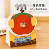 Calendário de Mesa Mini Apple 2027 Pequeno Calendário de Mesa Decoração de Mesa para Estudante Mini Calendário Desenho Animado Fofo Calendário de Mesa de Maçã
