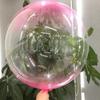 Bexiga transparente vermelha líquida de 24 polegadas versão elástica bola de onda de cor de fase de cristal decoração de casamento festa pedido aniversário
